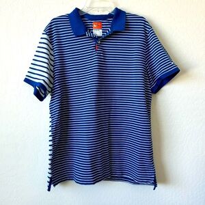 NIKE Men's Golf Dri-Fit Blue Stripe Polo Shirt XL